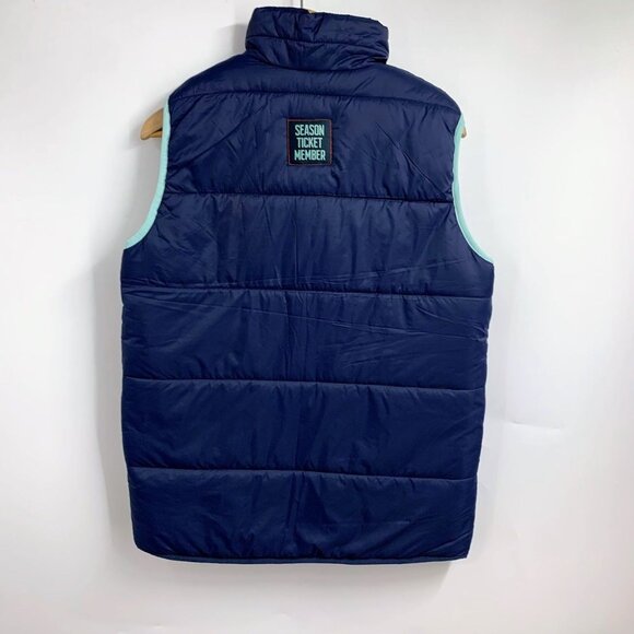 Seattle Kraken NHL Puffer Vest Blue Season Ticket Member 2024-25 Size S NWOT - Picture 2 of 13